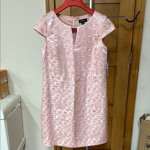 Tahari Blush Geometric Mini Dress